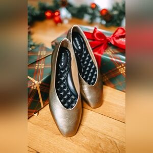 Birdies Metallic Gold Flats